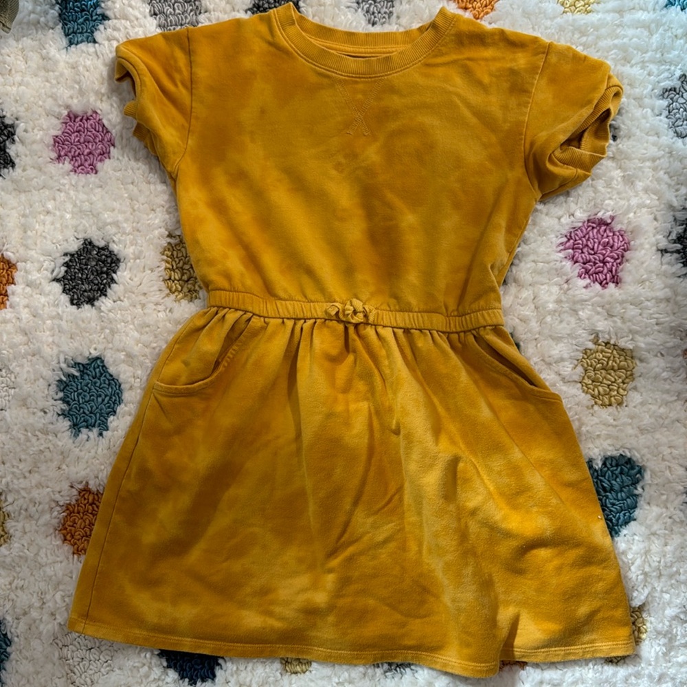 Kid’s Medium (7/8) Mustard Yellow Dress with Pockets